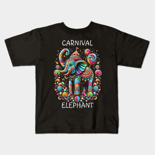 Vibrant Elephant With Stylish Hat Kids T-Shirt